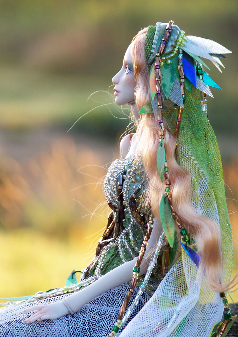 Weeping willow green spirit artdoll.